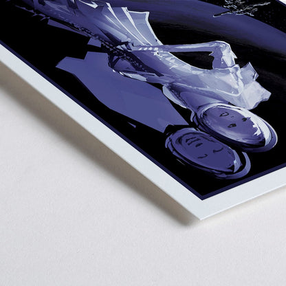 Closeup detail of Futuristic space travelers and two figures in space suits with planet backdrop at exoplanet PSO J318.5-22 where the nightlife never ends by NASA