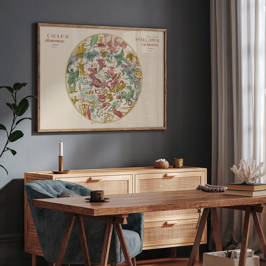 , framed and displayed in home decor