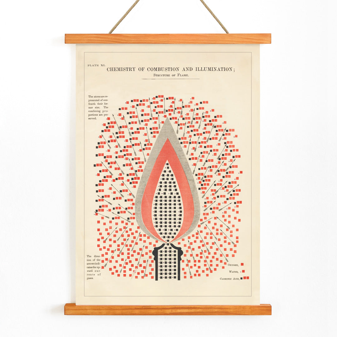 , with wooden magnetic frame on white background