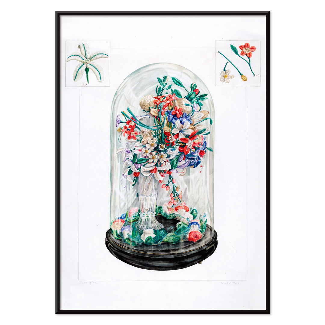 , with black aluminium frame on white background