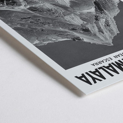 Closeup detail of Le Siniolchu peak viewed from Zemu Glacier by Vittorio Sella from Images de l Himalaya poster of the Himalayas