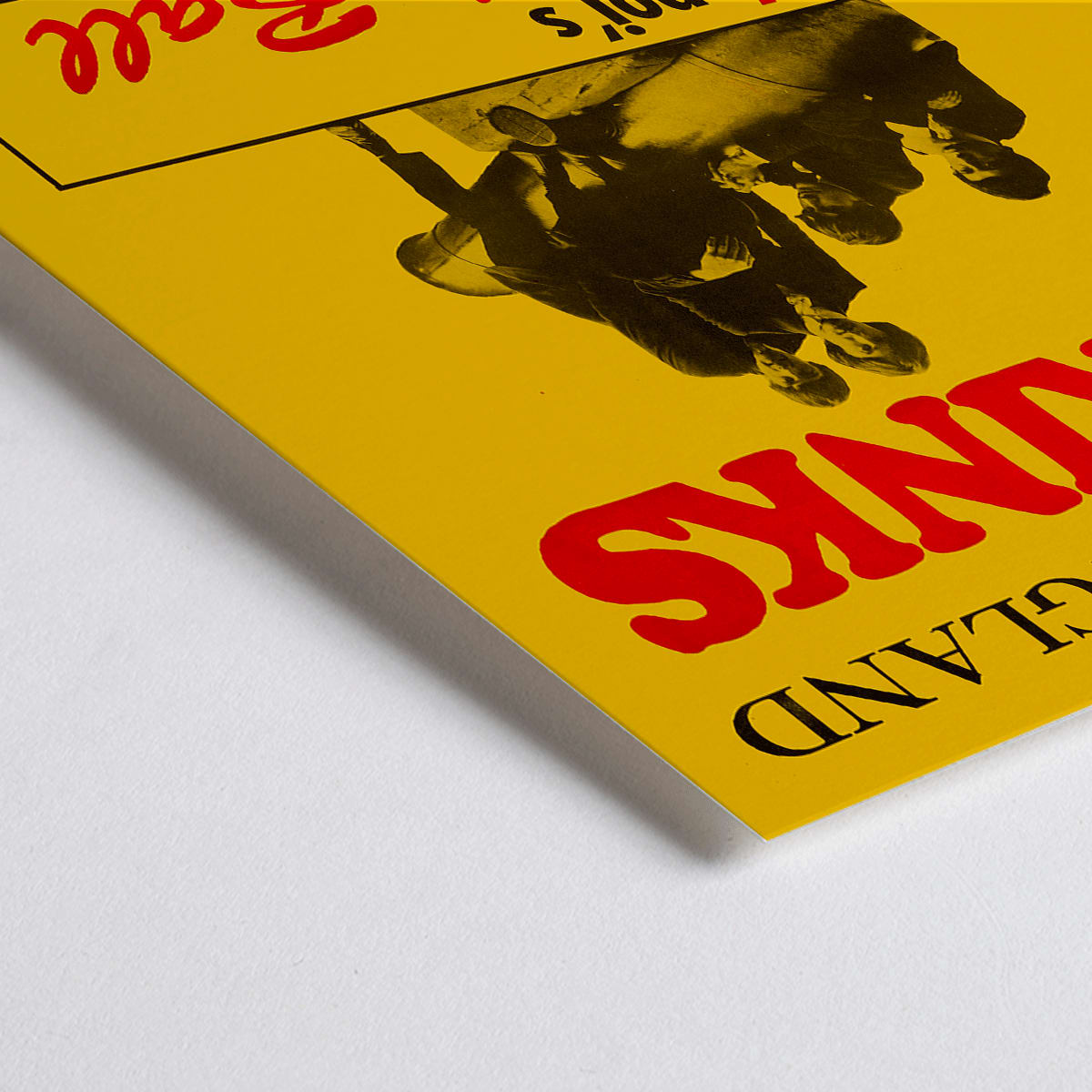 Closeup detail of Poster and concert performance by the Kinks at Hawaii Honolulu International Center Arena featuring various bands and ticket details