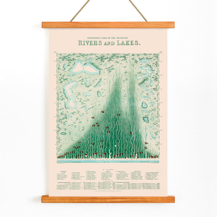 , with wooden magnetic frame on white background