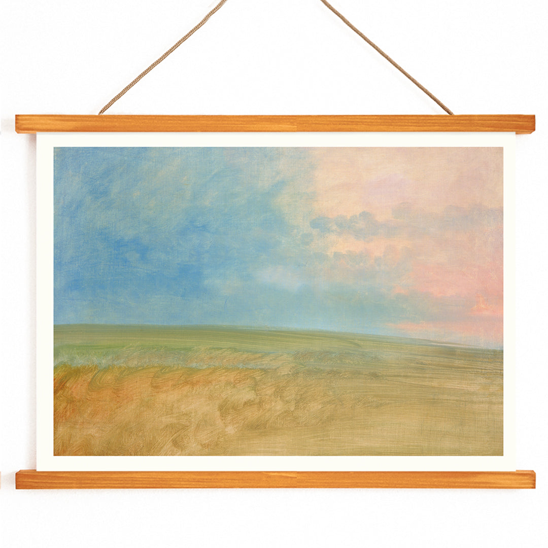 , with wooden magnetic frame on white background