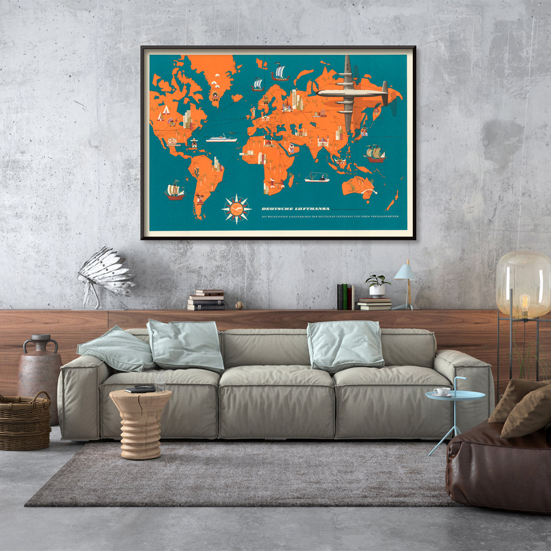 , framed and displayed in home decor