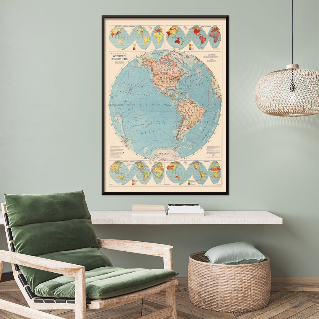 , framed and displayed in home decor