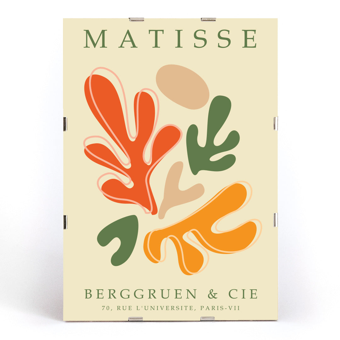 , framed and displayed in modern living room decor