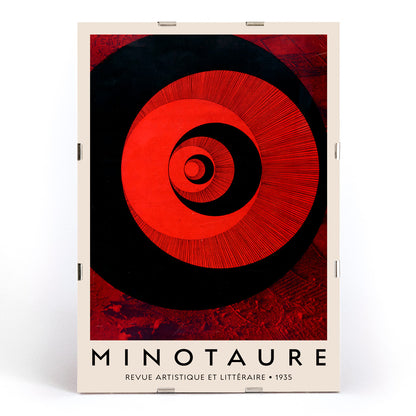 , framed and displayed in modern living room decor