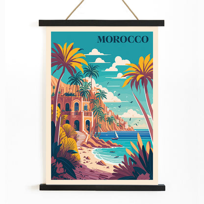 , with wooden magnetic frame on white background