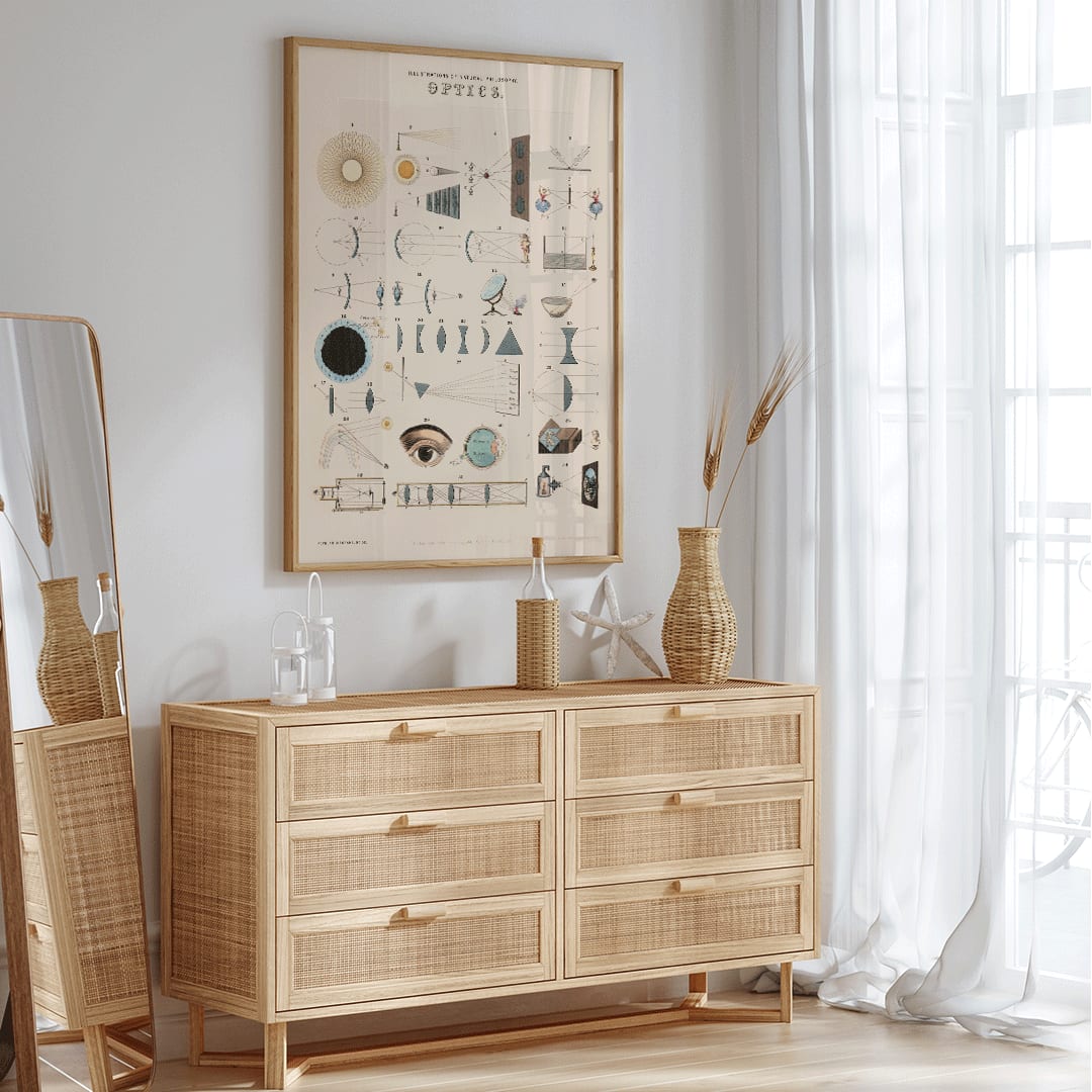 , framed and displayed in home decor