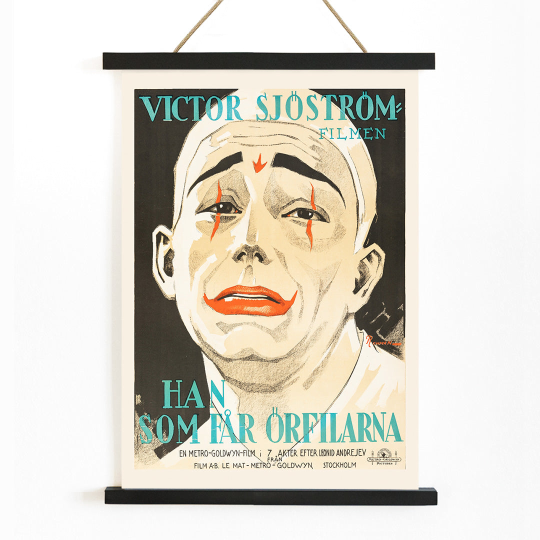 , with wooden magnetic frame on white background