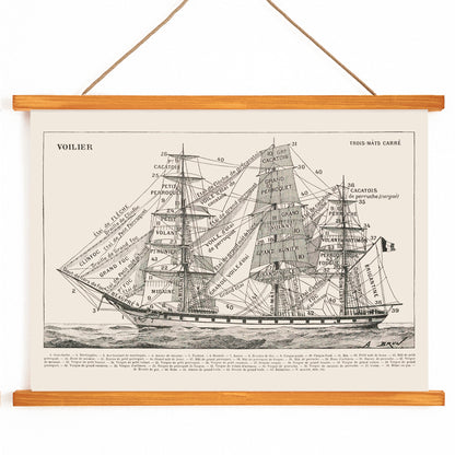 , with wooden magnetic frame on white background