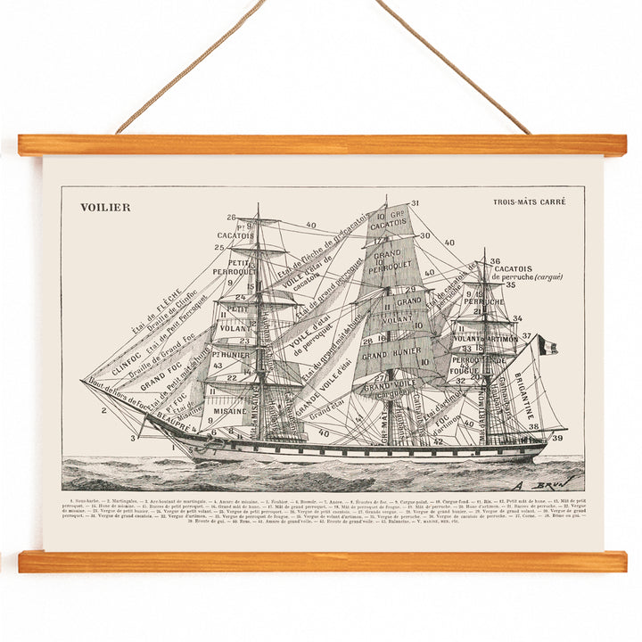 , with wooden magnetic frame on white background