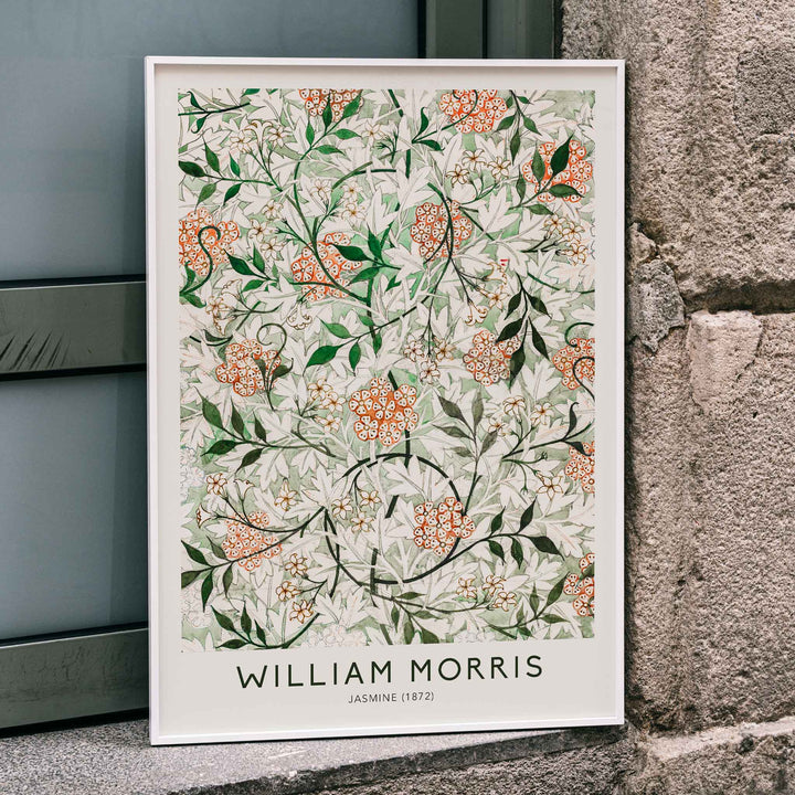 White aluminium picture frame with a minimalist design, clean lines, and a refined finish, suitable for displaying photos or art prints., scene picture showing a poster in the frame